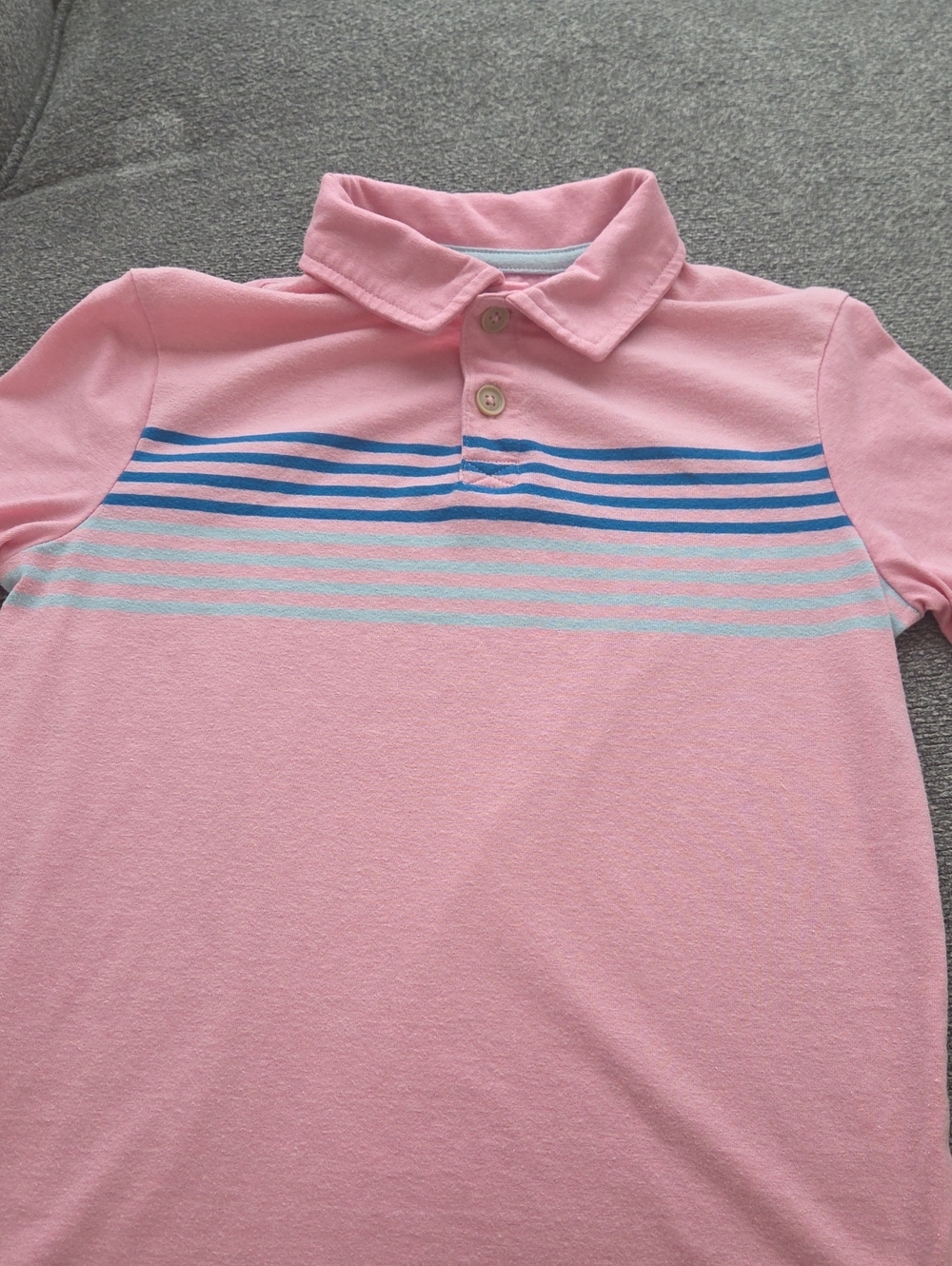 Sonoma Pink Polo with Blue Stripes